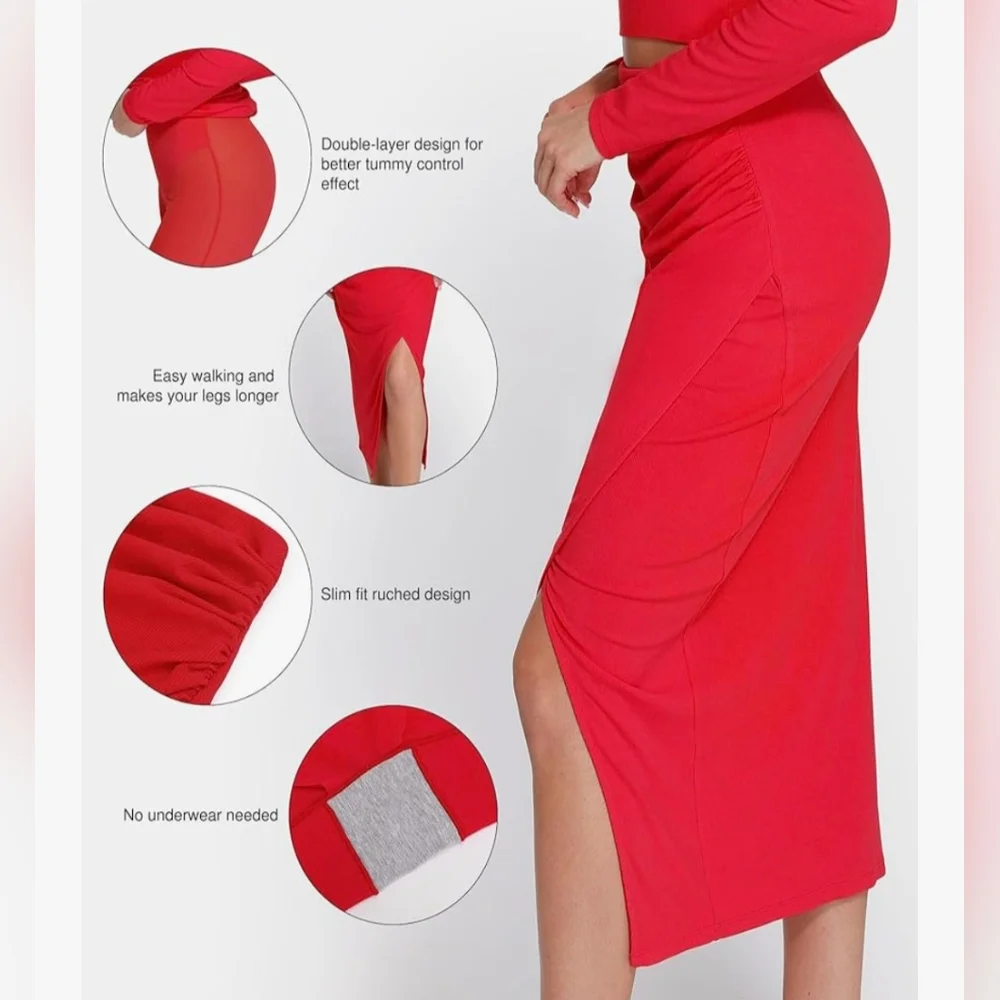 SOLD Popilush Shapewear Midi Skirt #868 - Picture 7 of 10